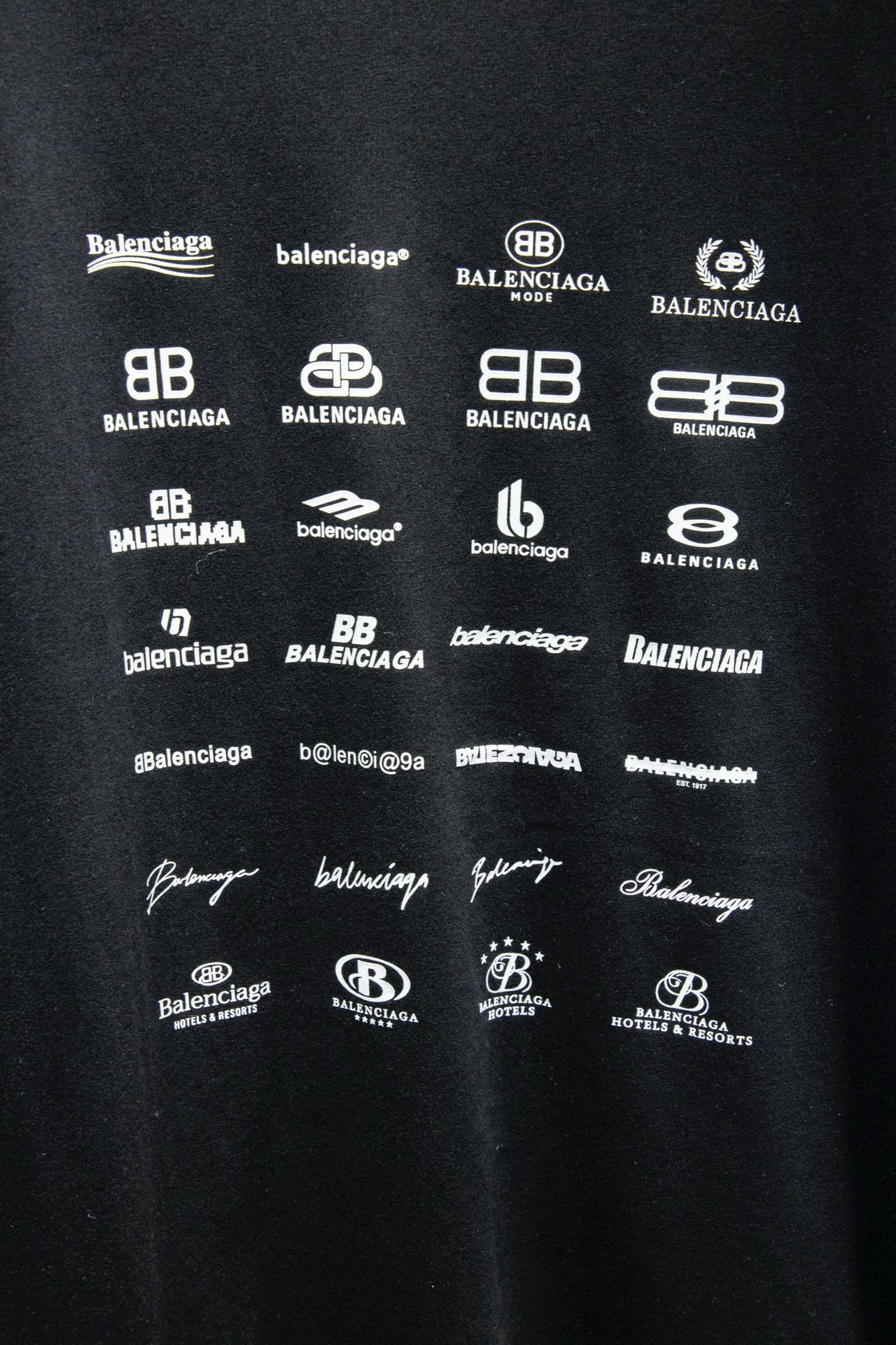 balenciaga letters designs tee