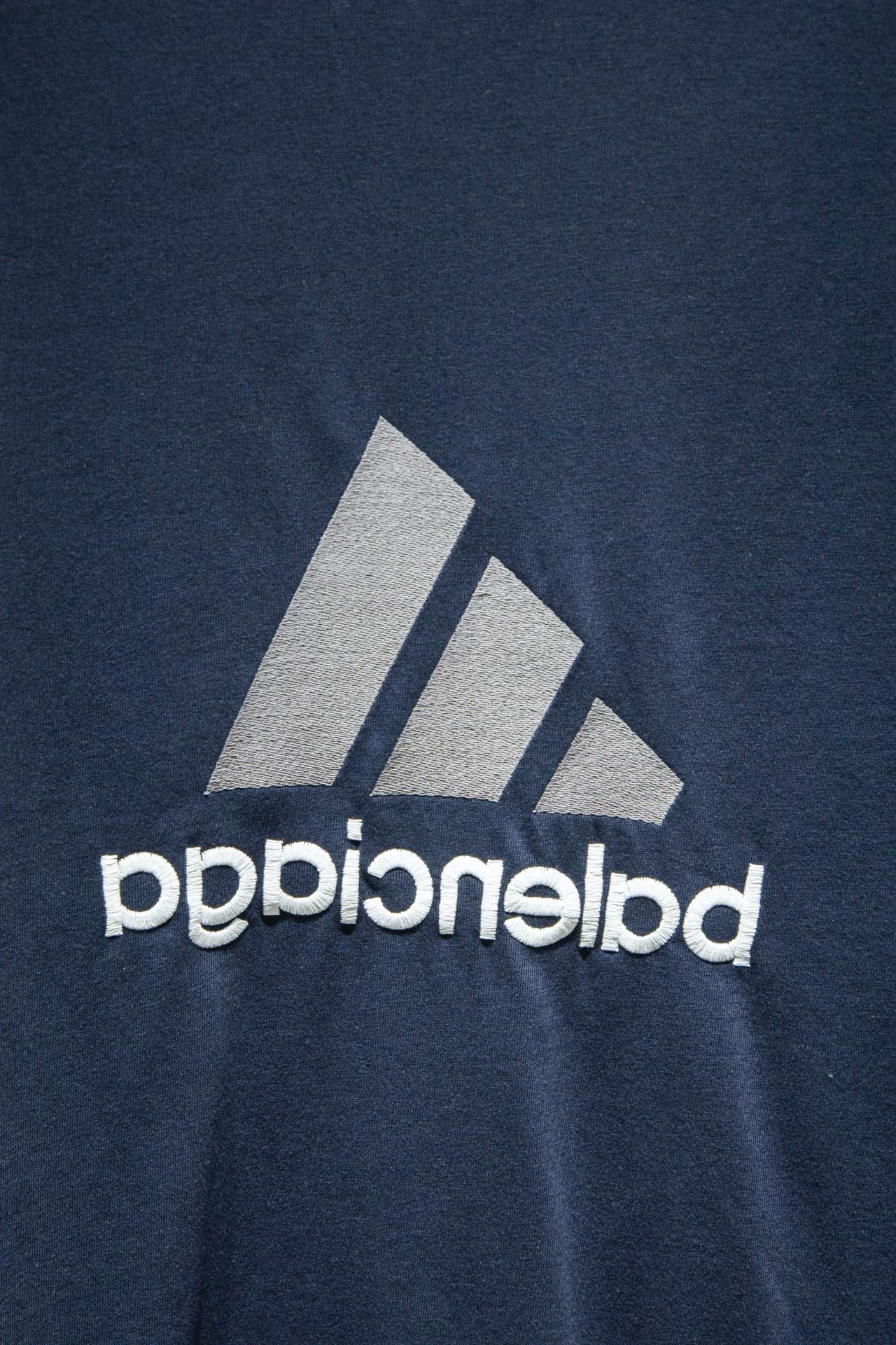 Balenciaga x Adidas collaboration blue tee