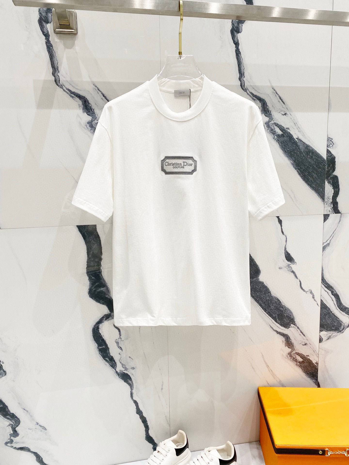Dior embroidery Box Logo Tee 2 Colors