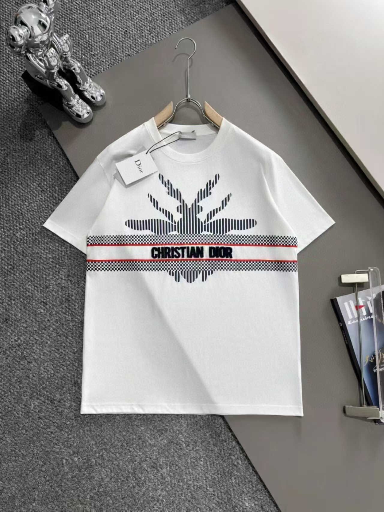 Dior flocking Logo Tee 2 Colors