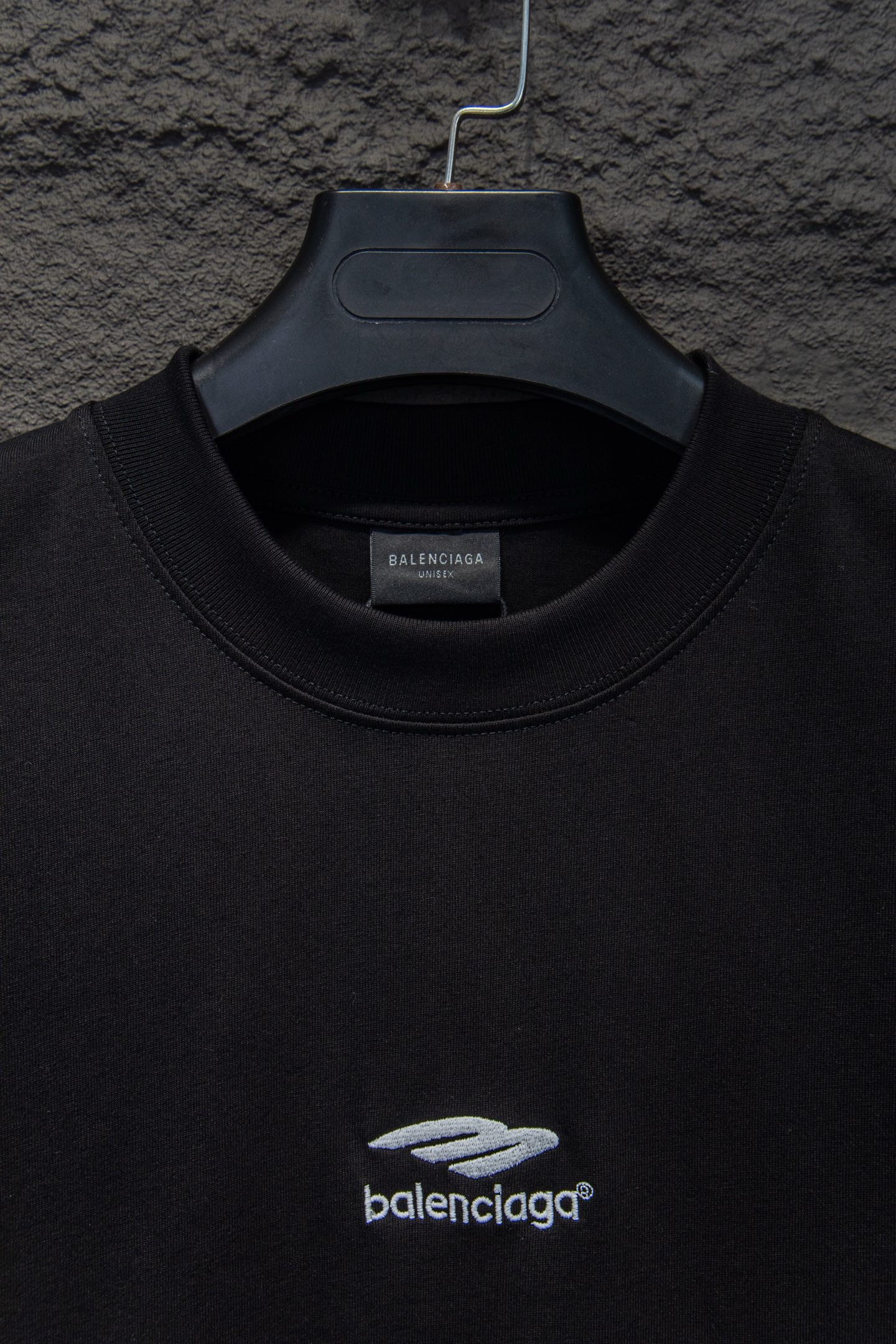 balenciaga logo black tee