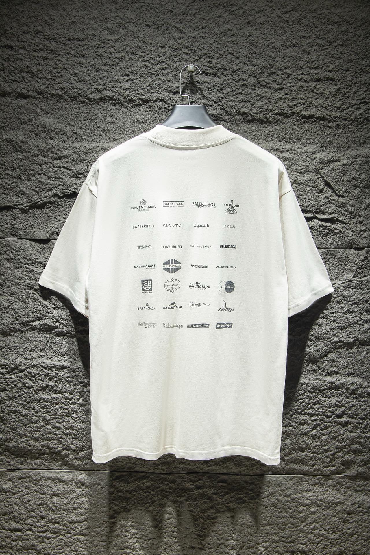 balenciaga logo design white tee