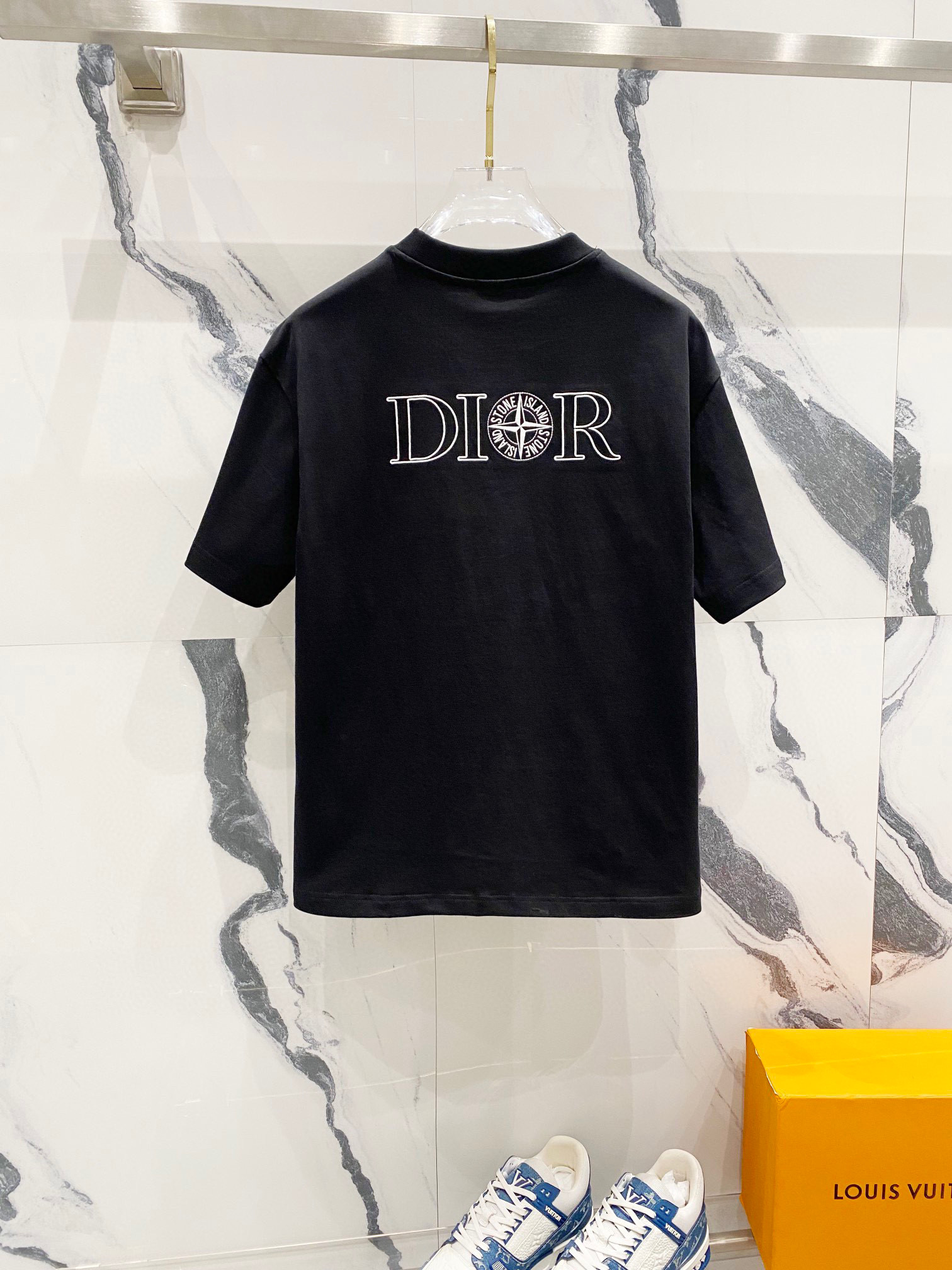 Dior & Stone Island Embroidery Logo Tee 2 Colors