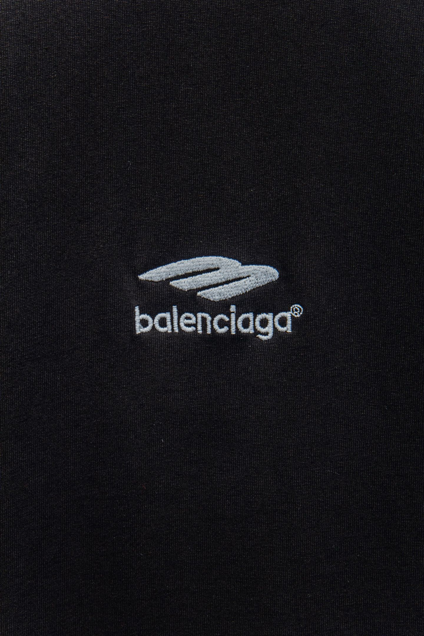 balenciaga logo black tee