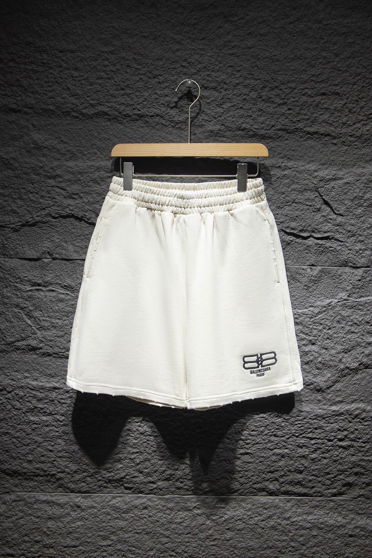 balencisga classic black and white shorts
