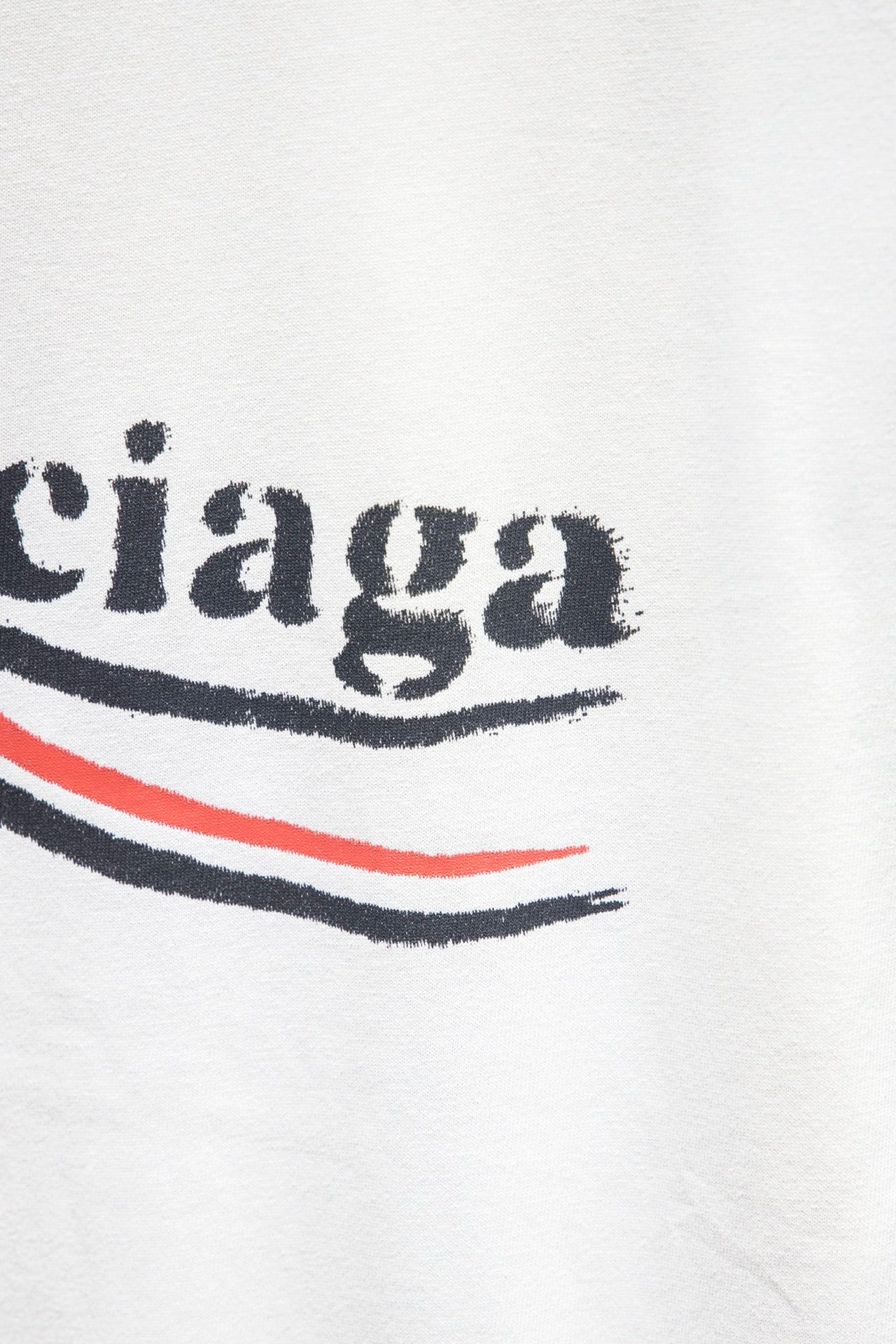 Balenciaga direct inkjet printing white tee