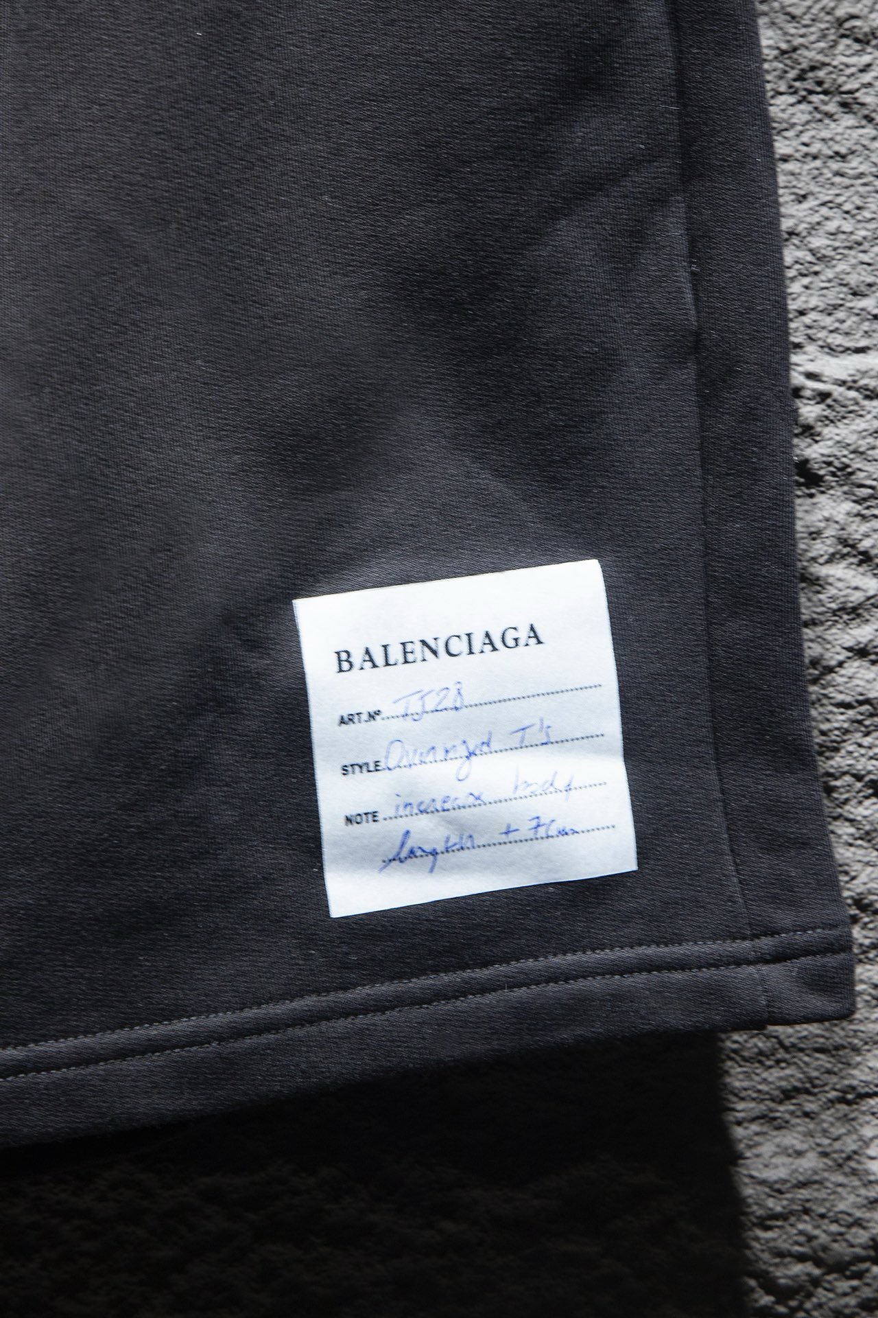 balenciaga black shorts