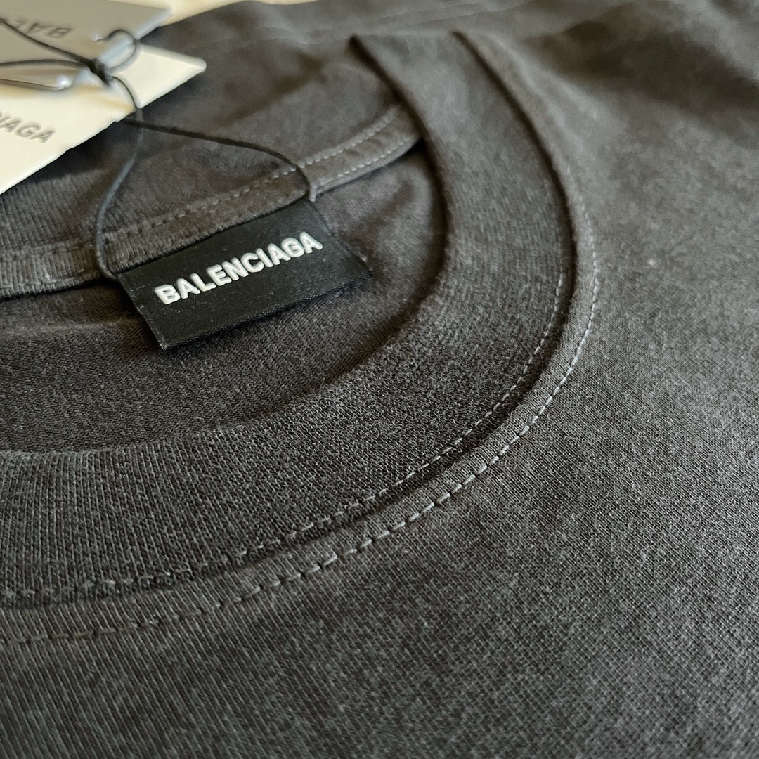 balenciaga 2024 black logo tee