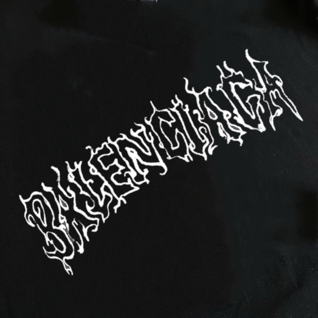 balenciaga 2024 black logo tee