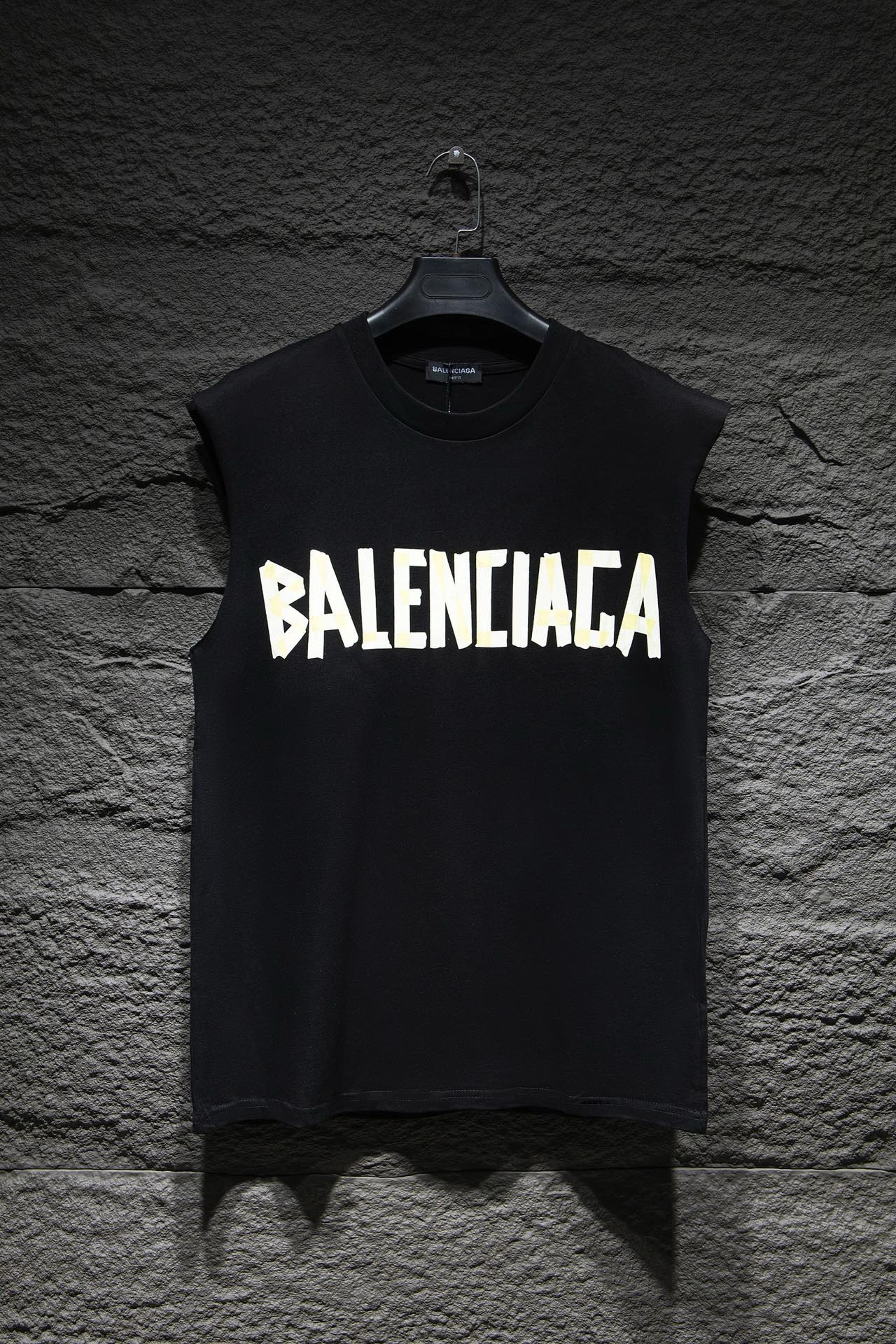 balenciaga adhesive tape black vest
