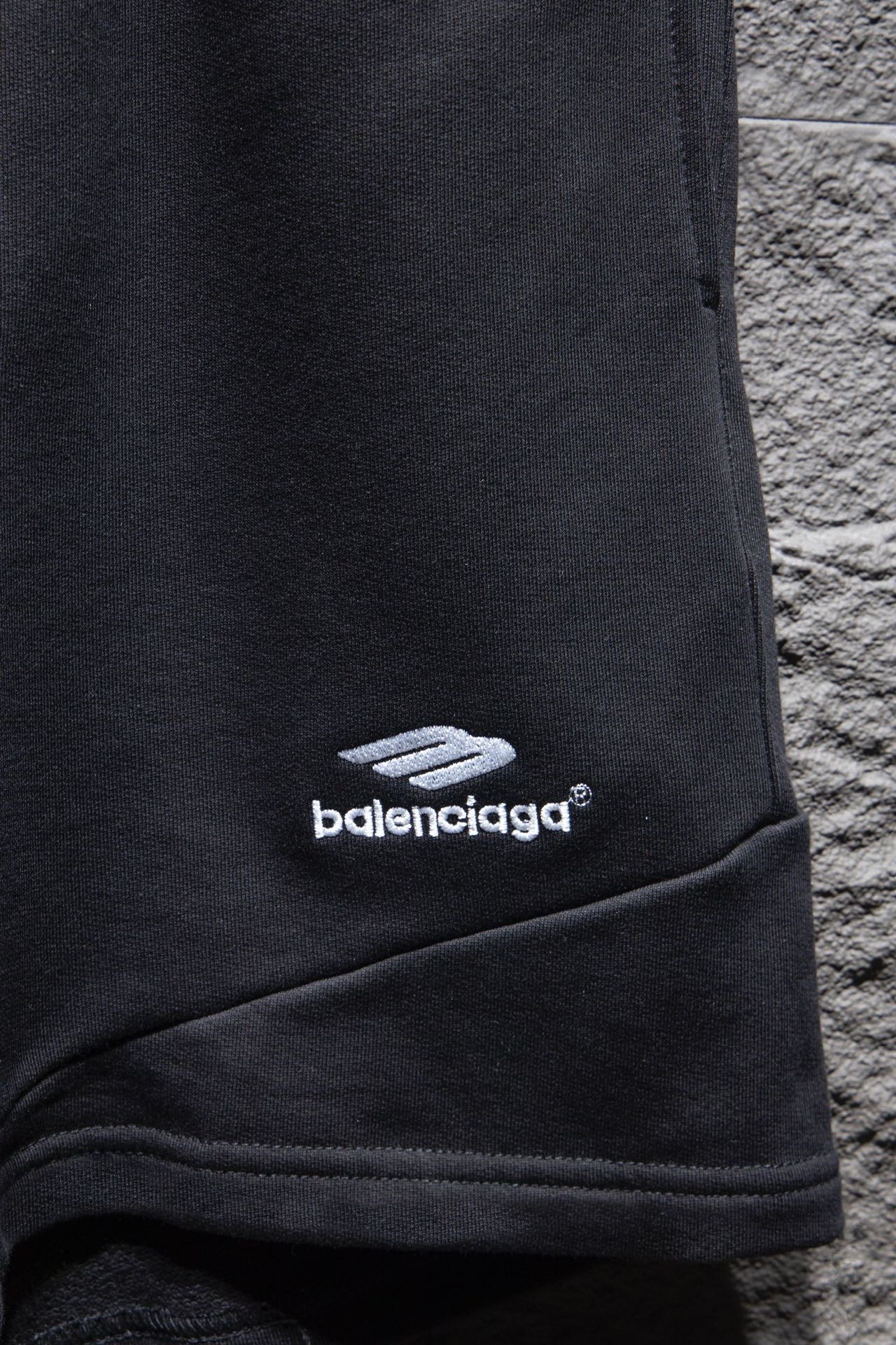 balenciaga embroidery black  shorts
