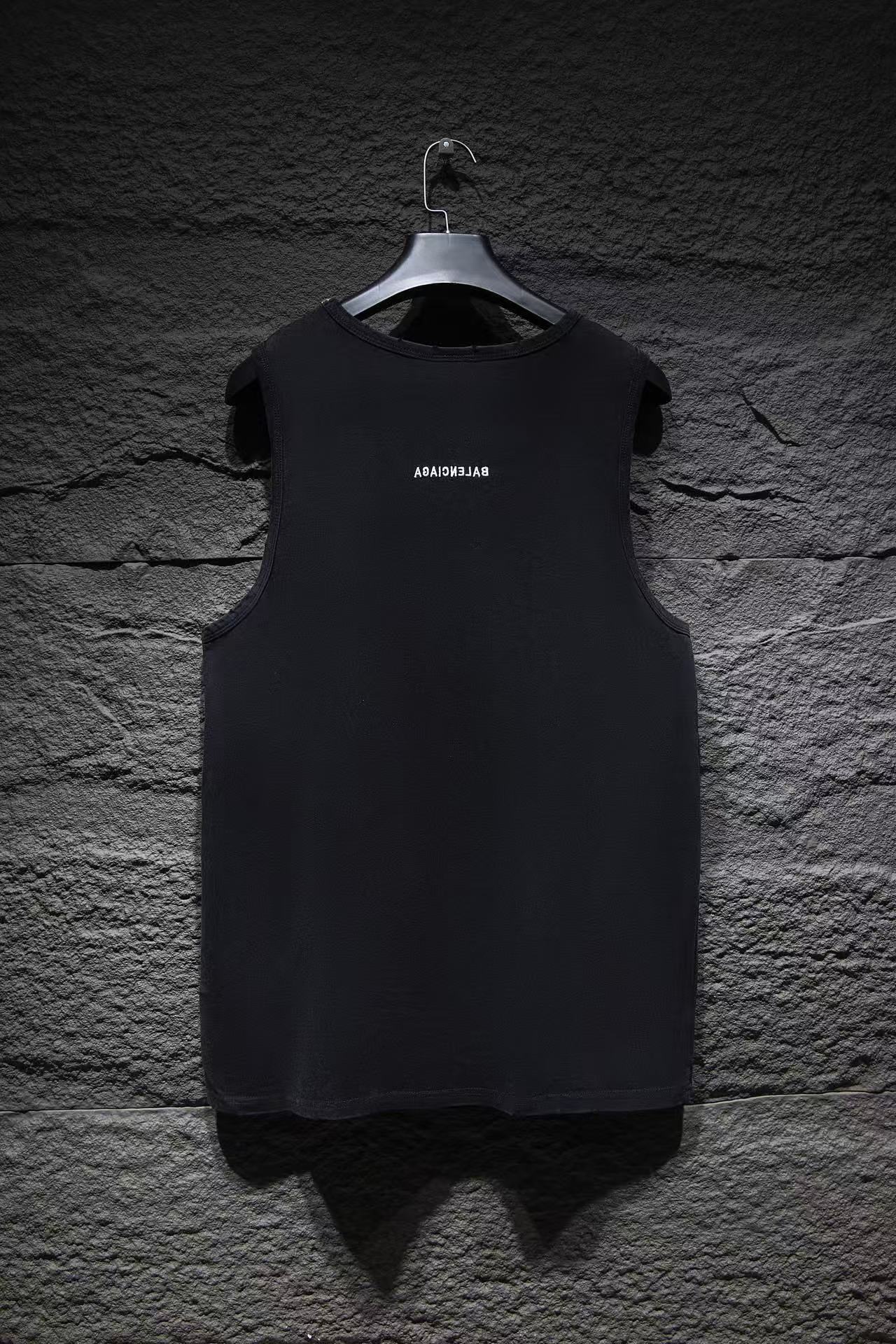 balenciaga black letters vest