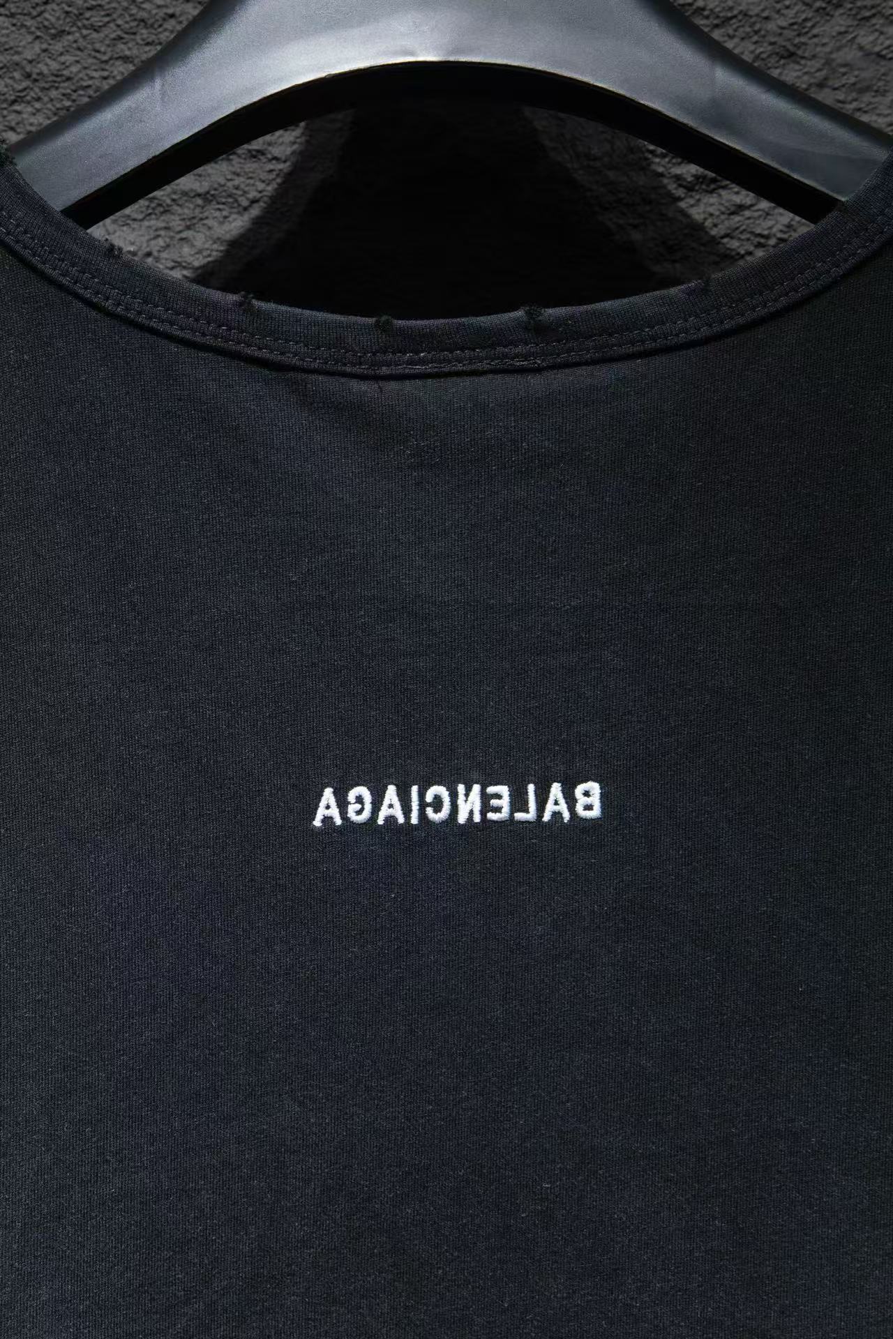 balenciaga black letters vest