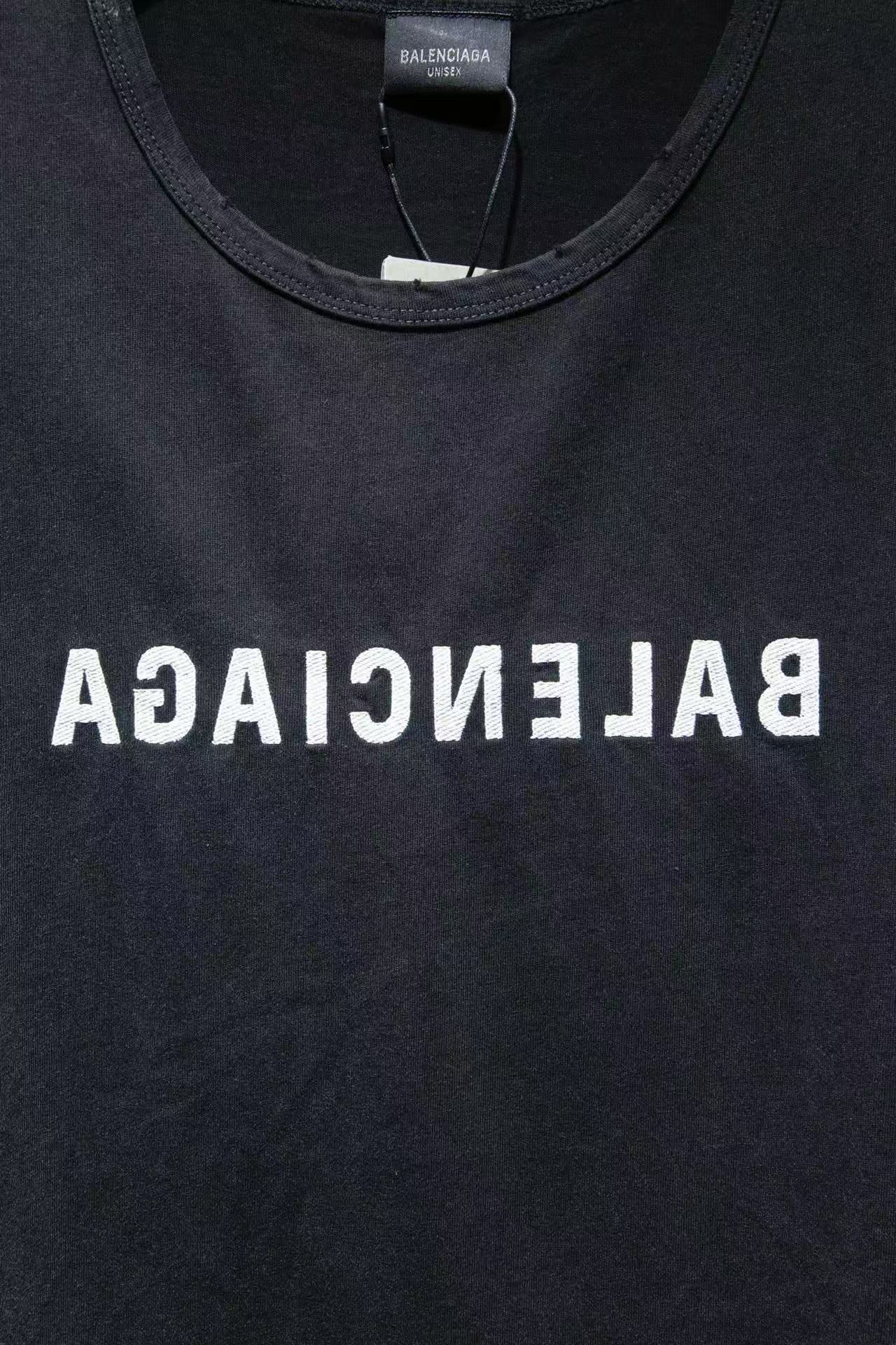 balenciaga black letters vest