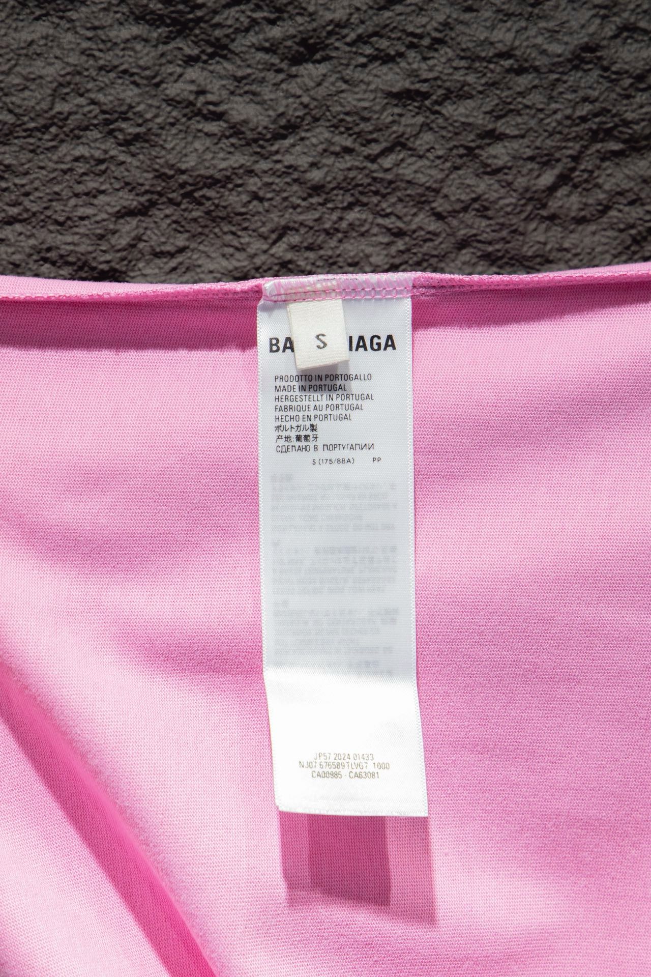 balenciaga logo design pink tee