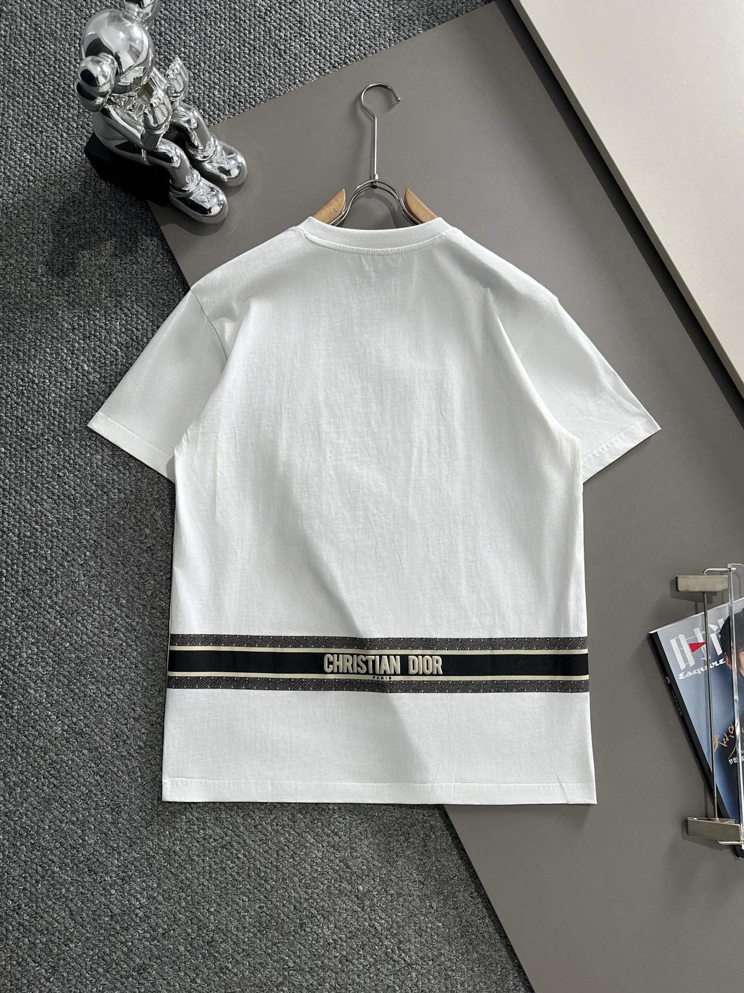 Dior Classic Embroidery Logo Tee 2 Colors