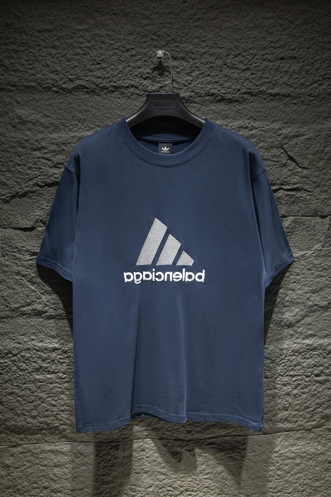 Balenciaga x Adidas collaboration blue tee