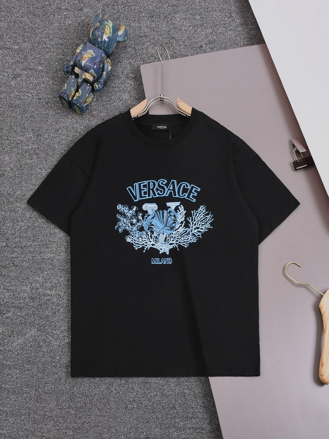 Versace Blue Coral Print tee 2 Colors
