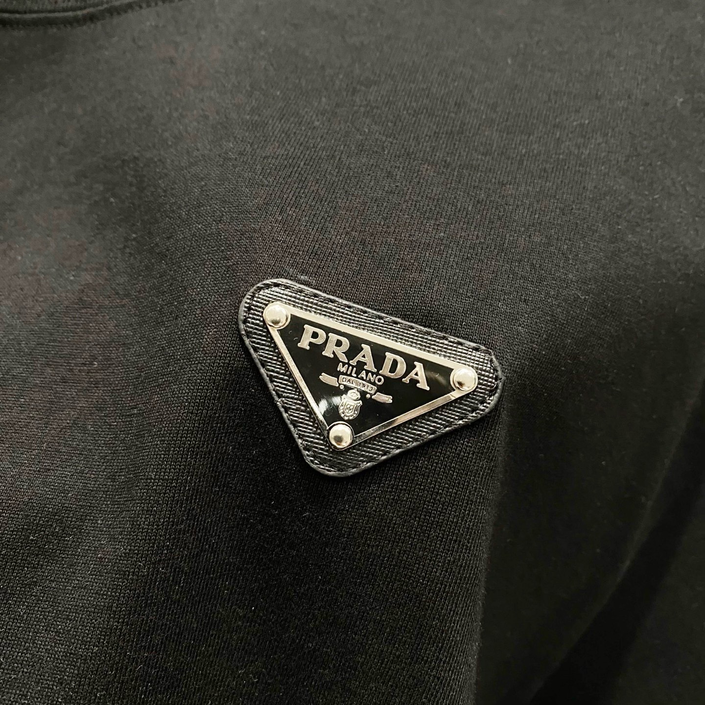 Prada classic black and white tee