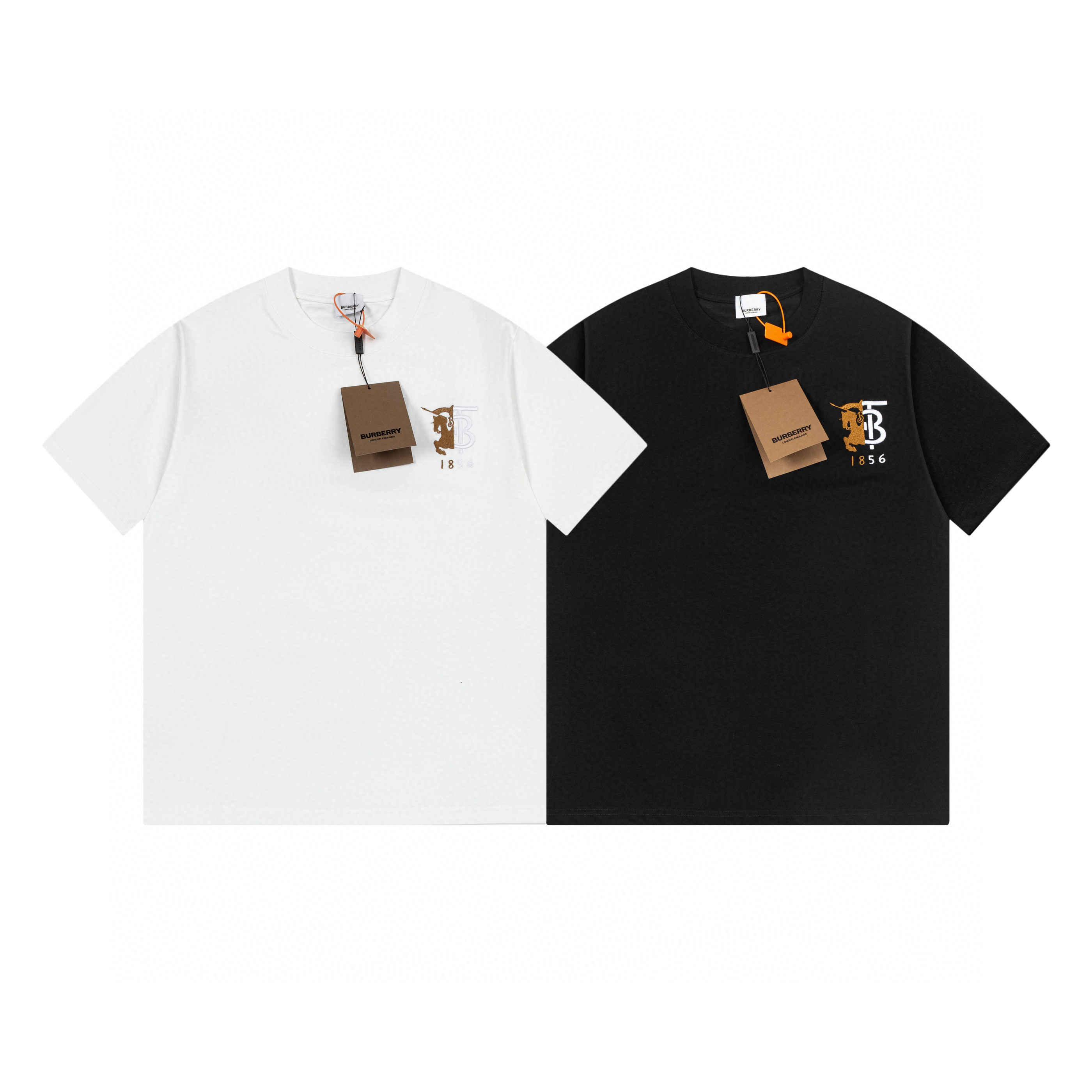 Burberry 1856 Embroidery Half Mix Logo Tee 2 Colors