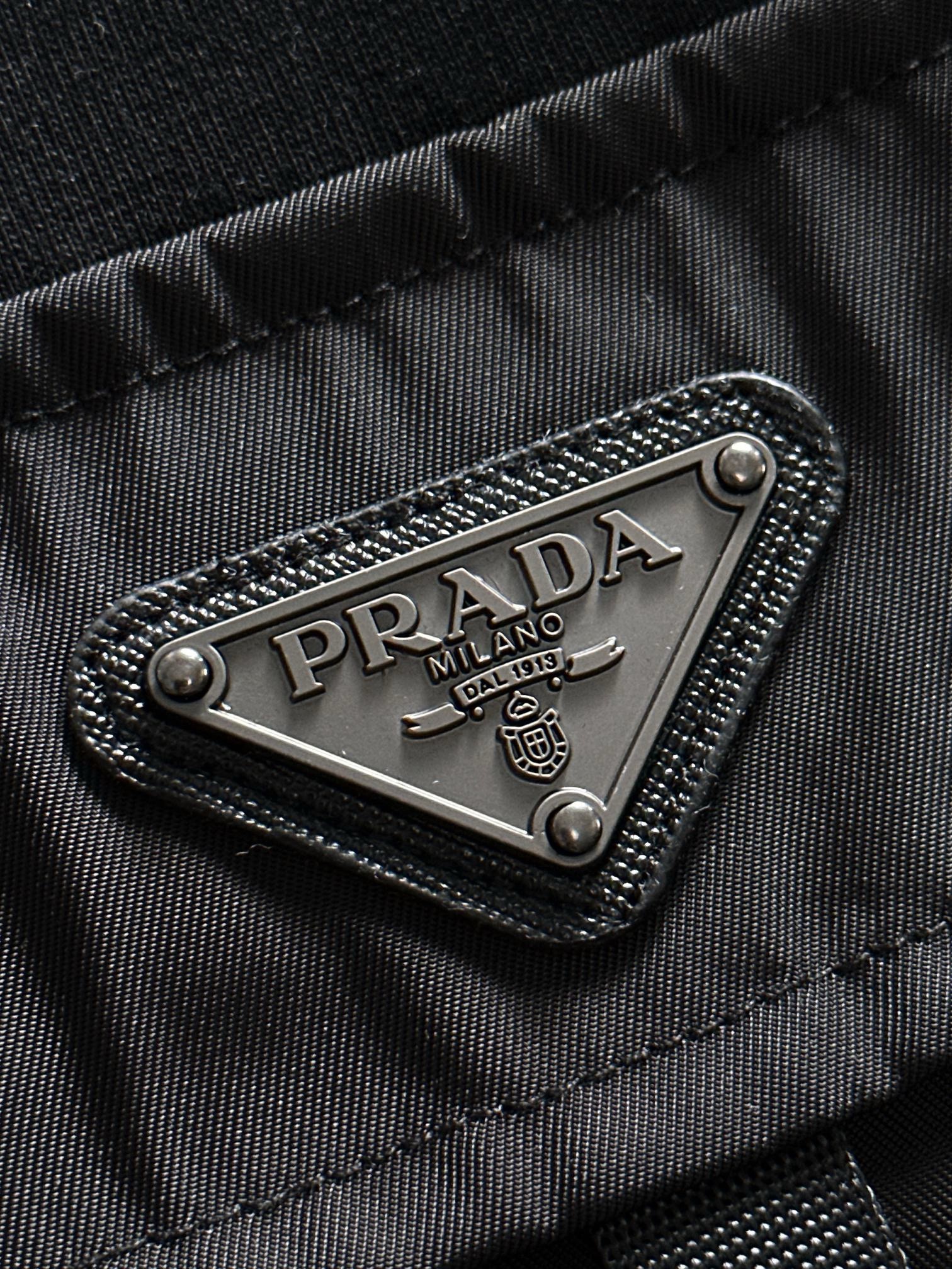 Prada customized pocket black and white tee