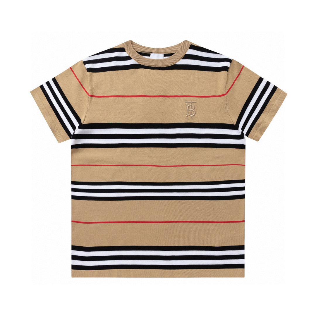 Burberry Knitted stripe Tee Brown