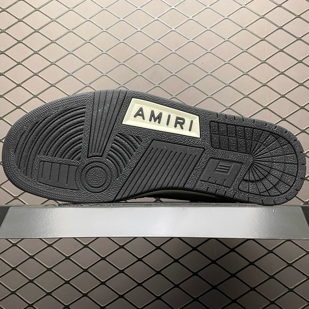 AMIRI Skeleton Skel High-Top Sneakers Black&White