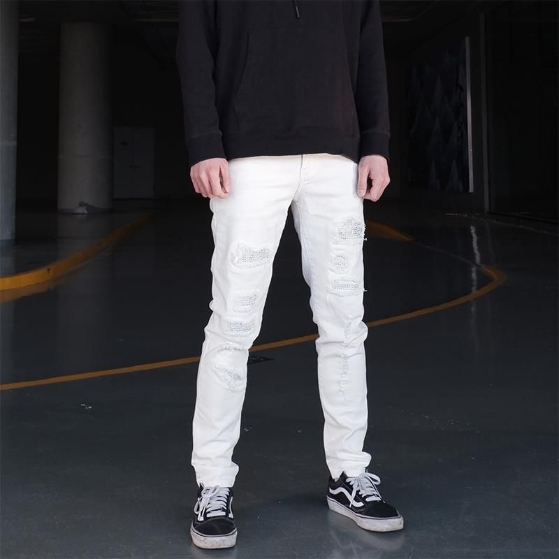amiri white  patch for holes jeans
