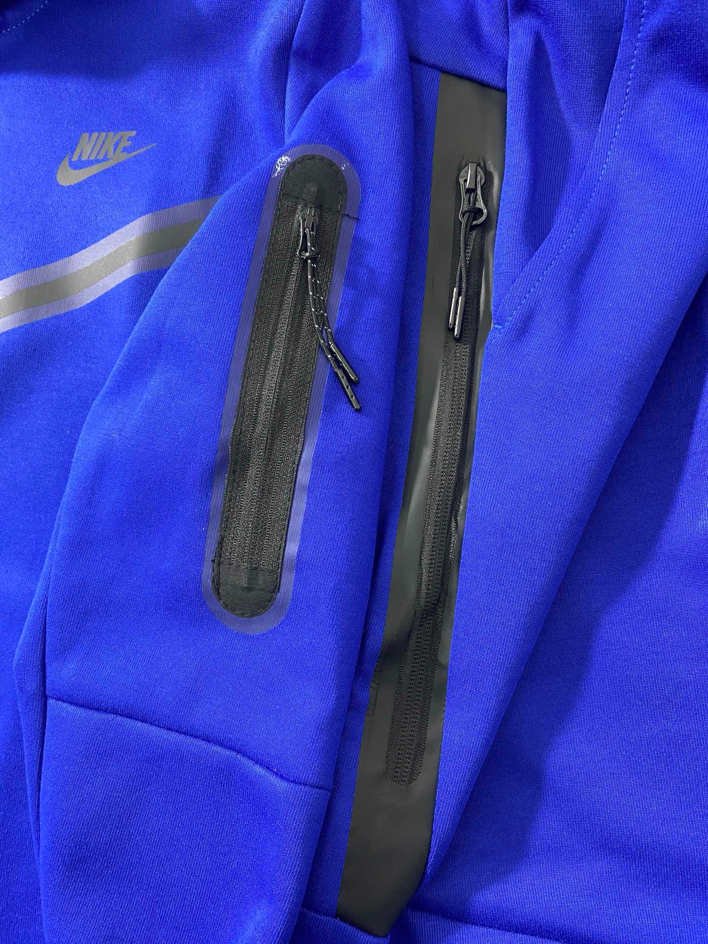 nike tech fleece all blue a set