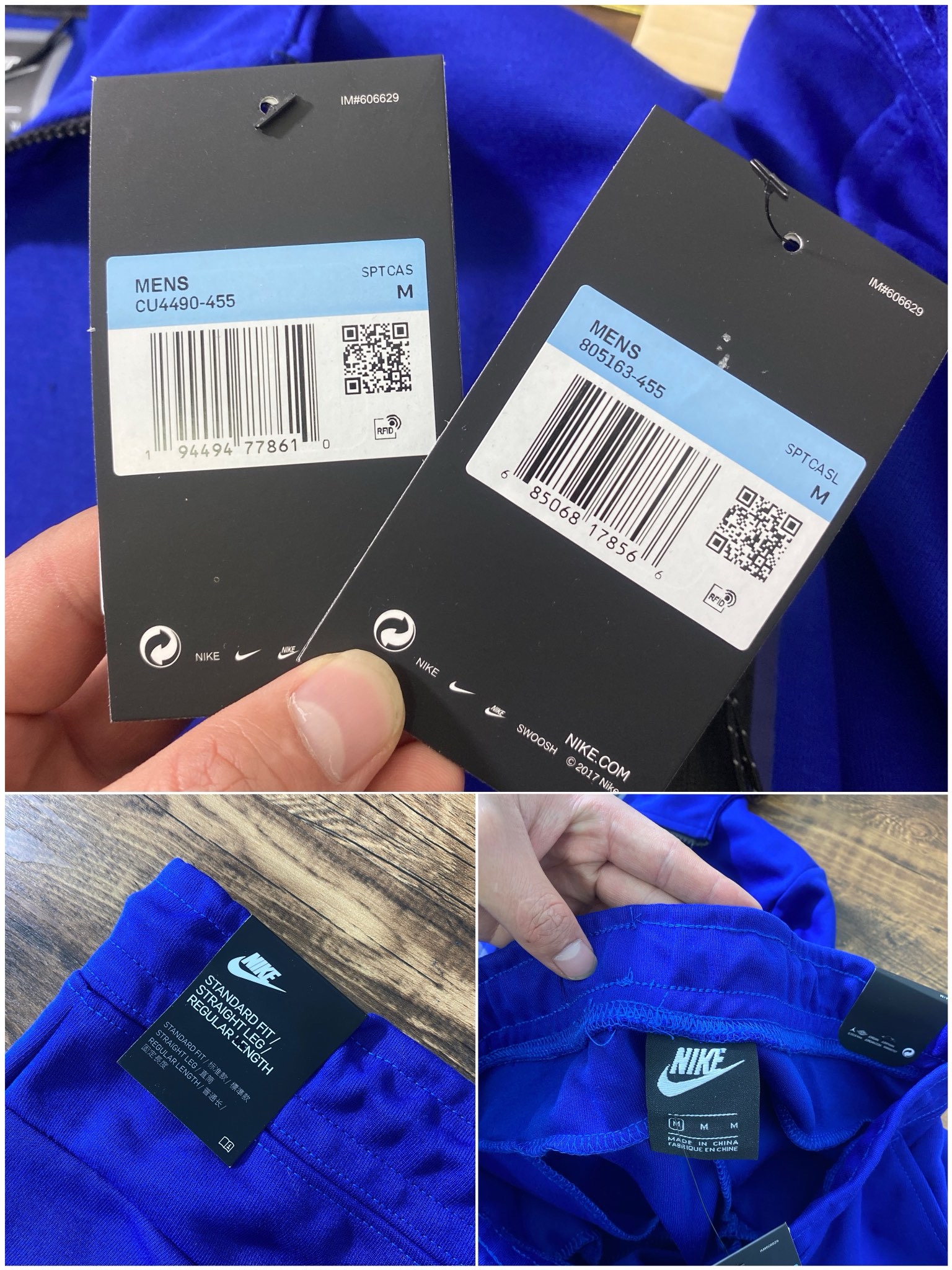 nike tech fleece all blue a set