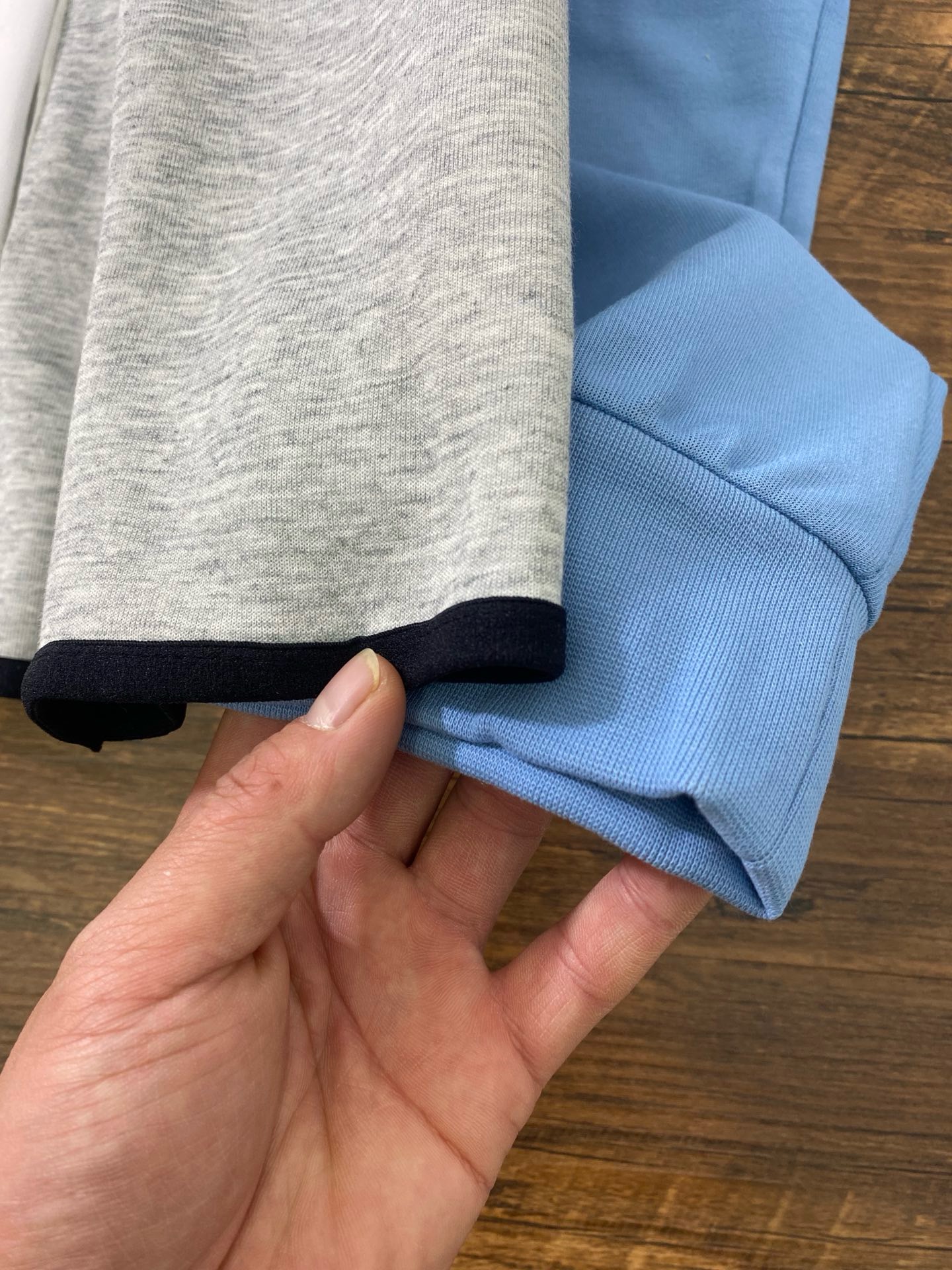 nike tech fleece blue and white a set