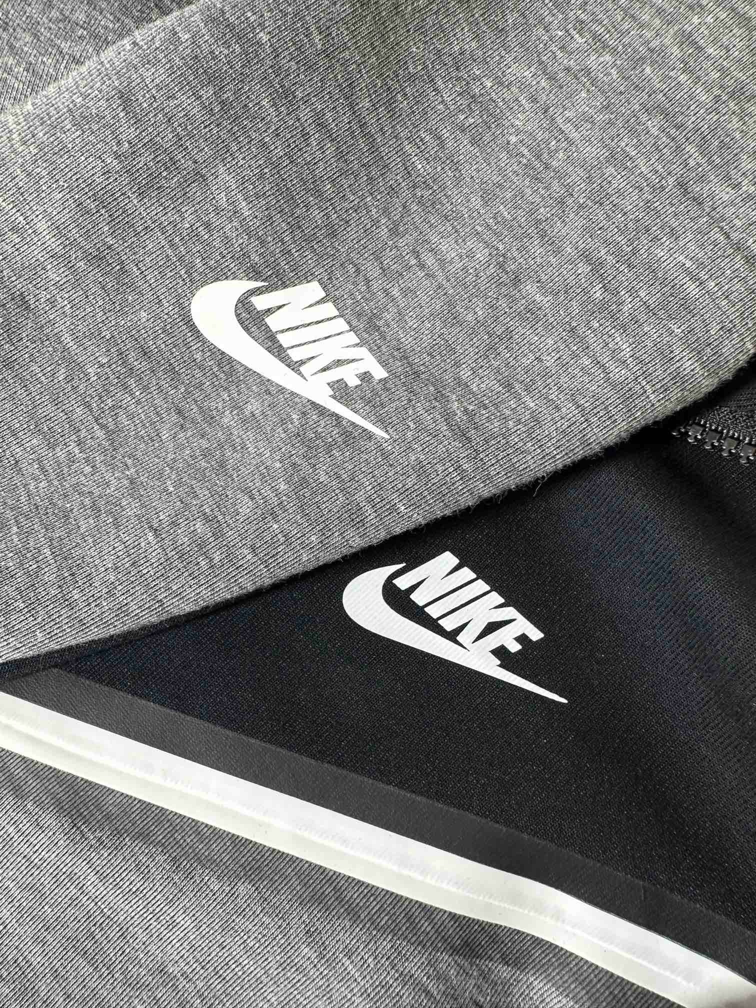 nike drill tech fleece black and grey a set