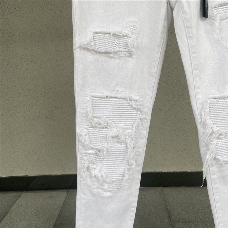 amiri white  patch for holes jeans