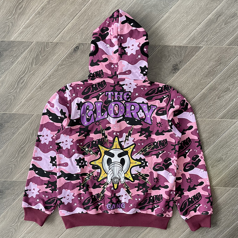 Glo Gang Camo Zipper Hoodie 4 Colors