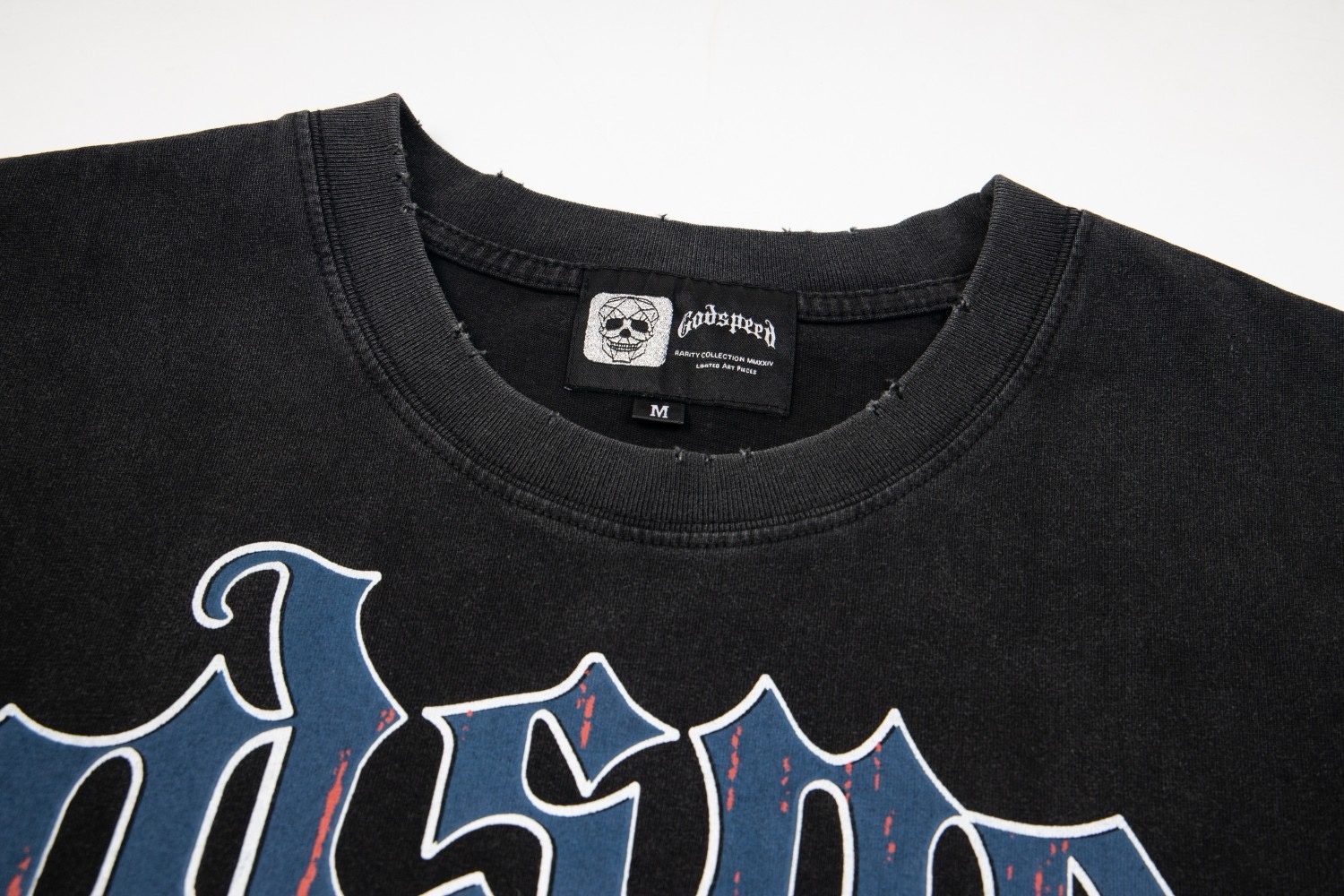 godspeed black and blue letter tee