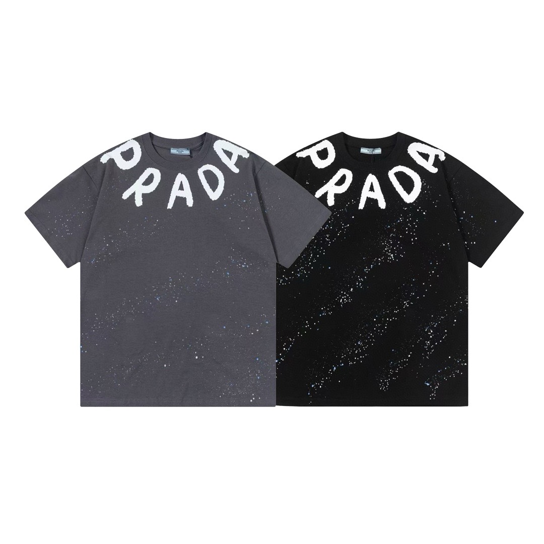 Prada star letter logo Tee