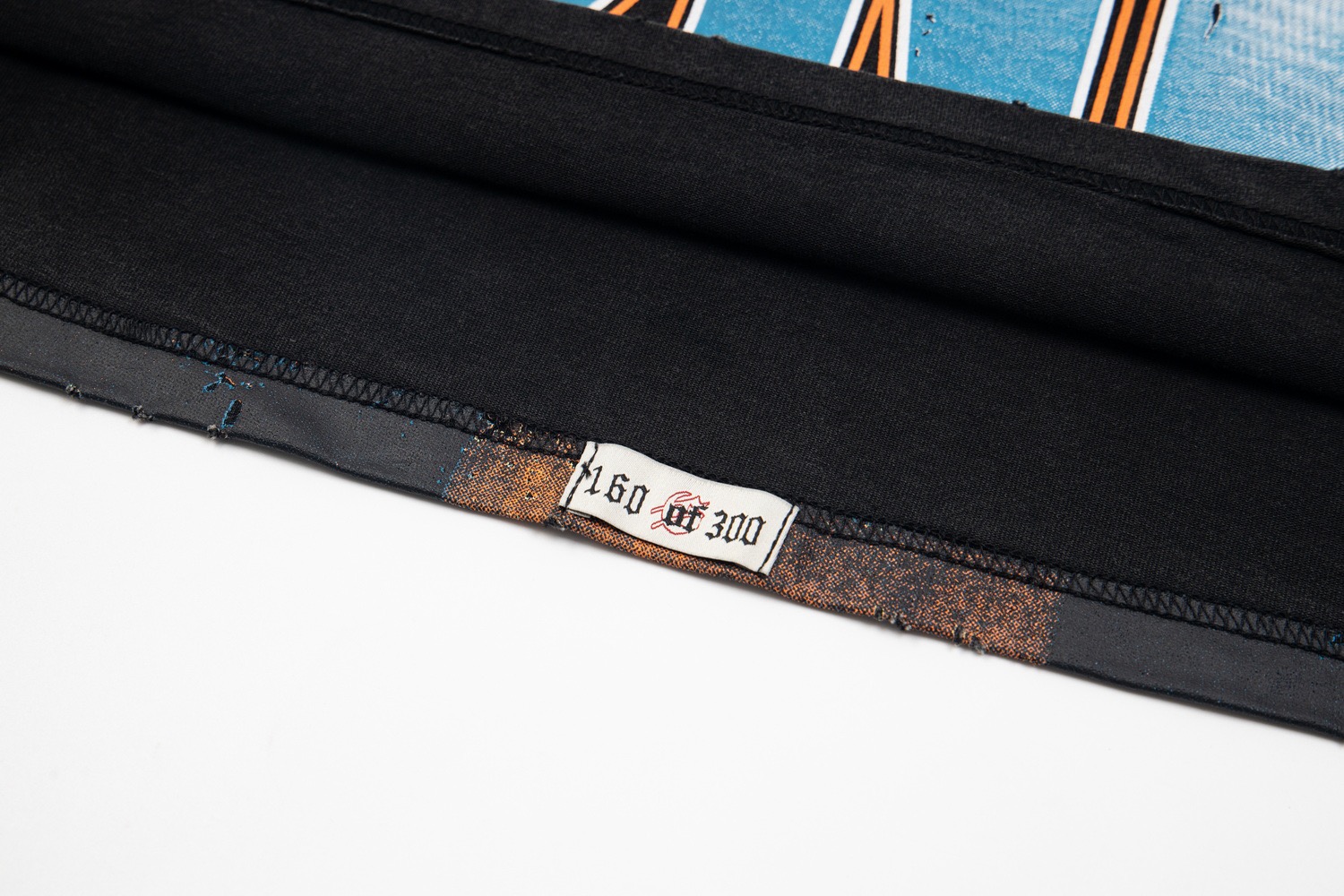 godspeed 25SS washed black blue white letters tee