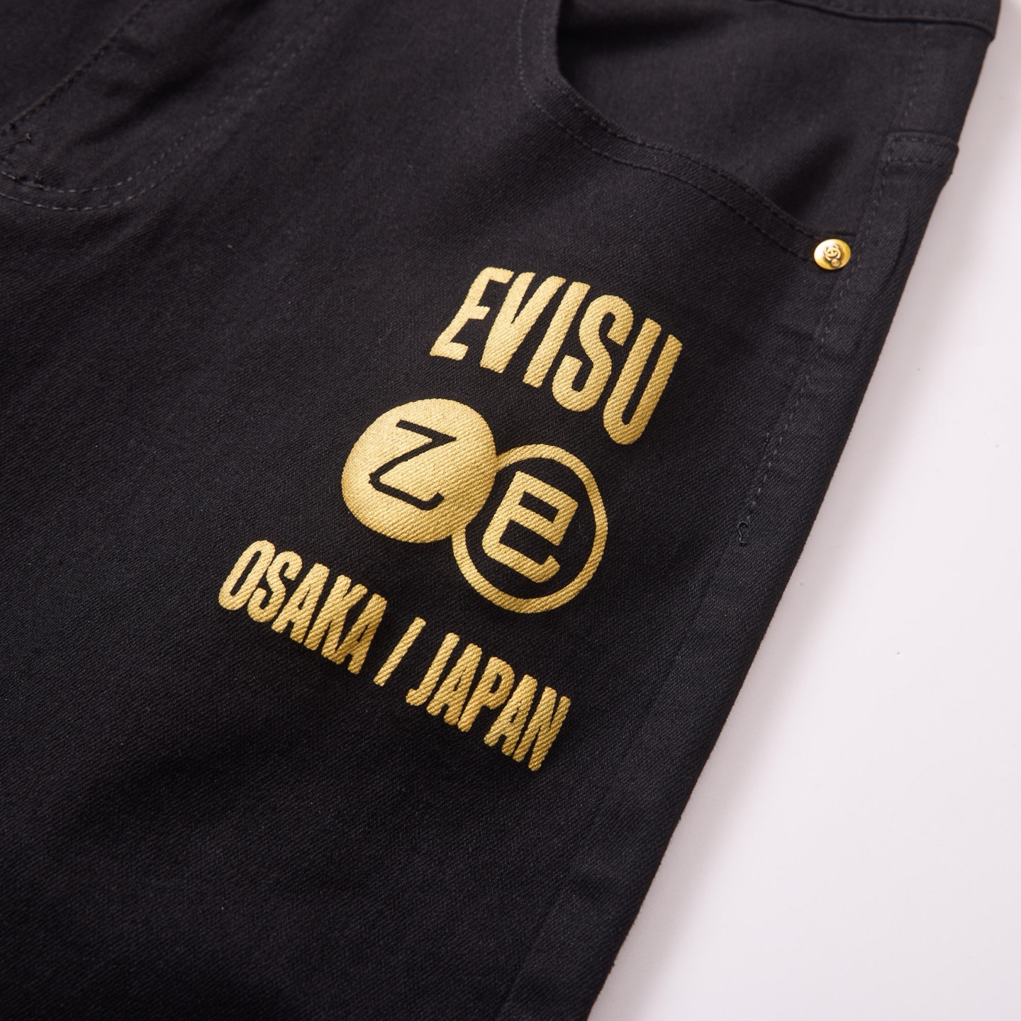EVISU 2025 black snake jeans