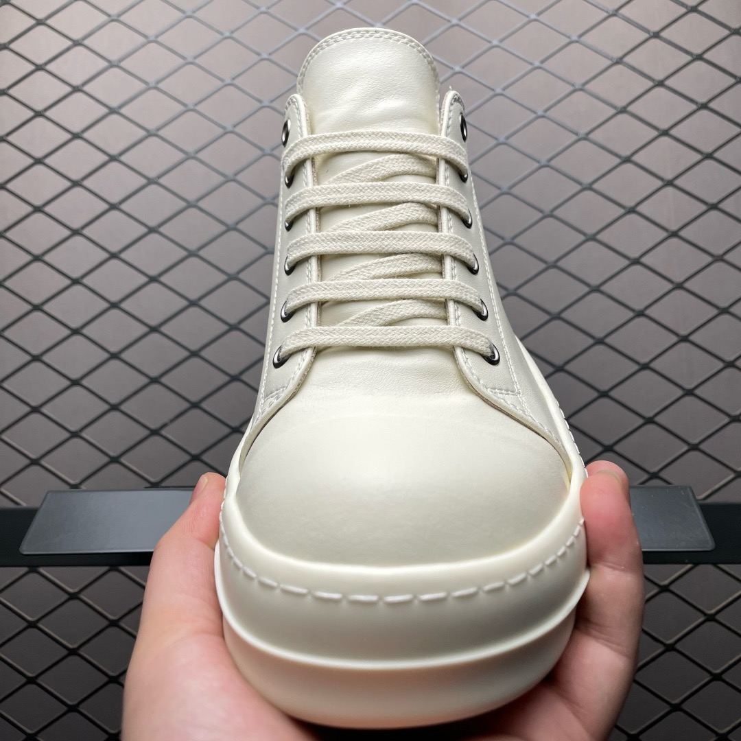 Rickowens all white low shoes