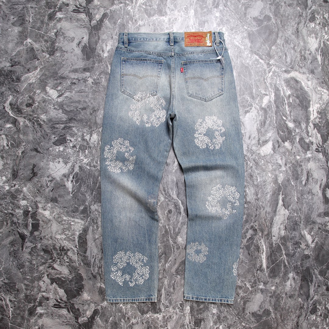 1:1 Best Quality Diamond Jeans Blue