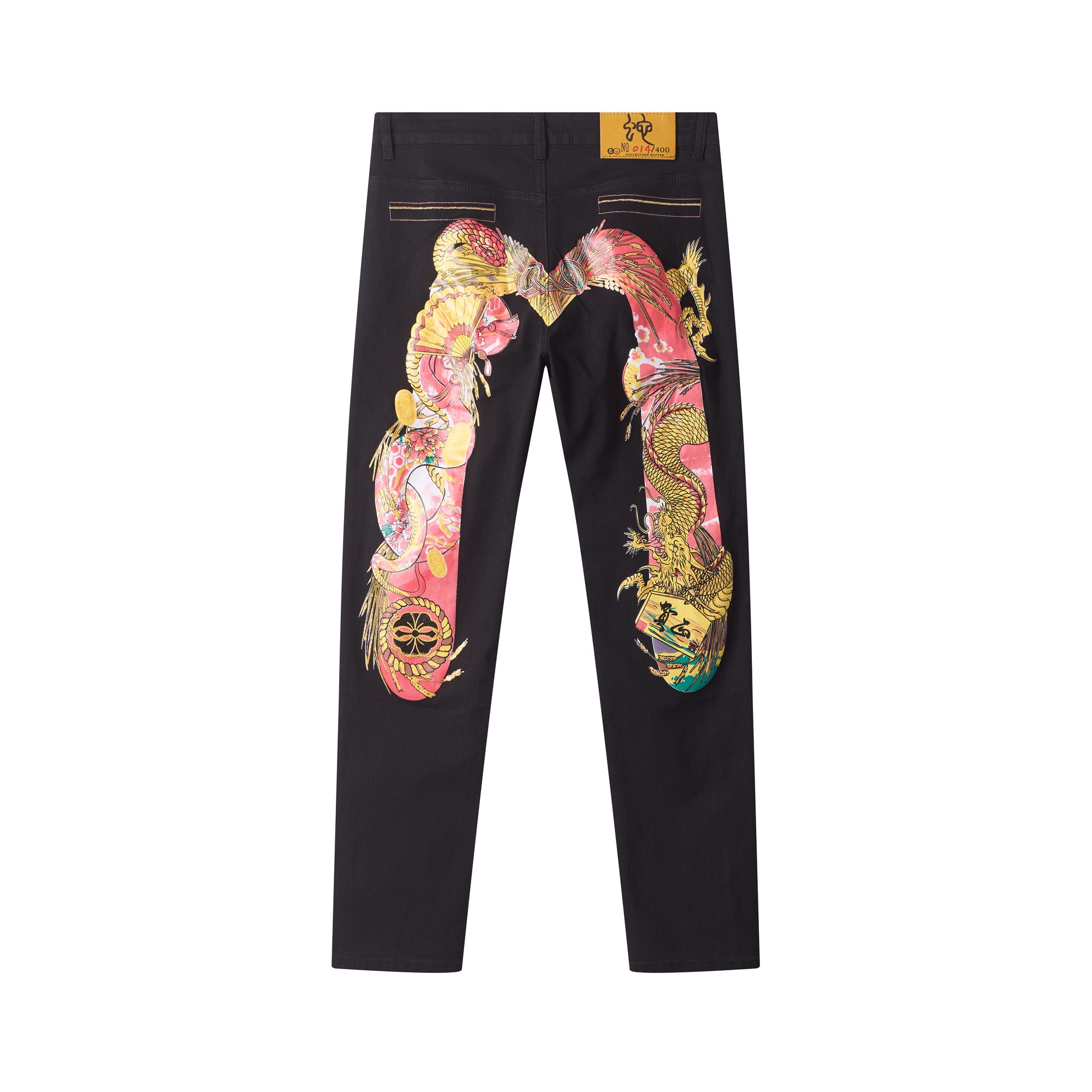 EVISU 2025 black snake jeans