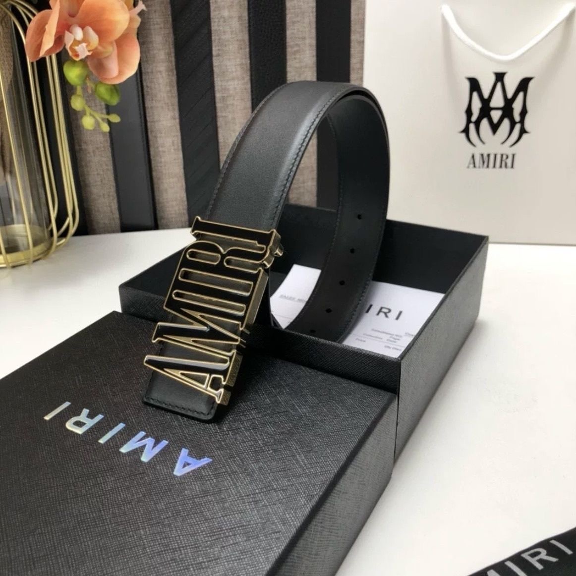 Amiri letters Logo Belt 4 Styles