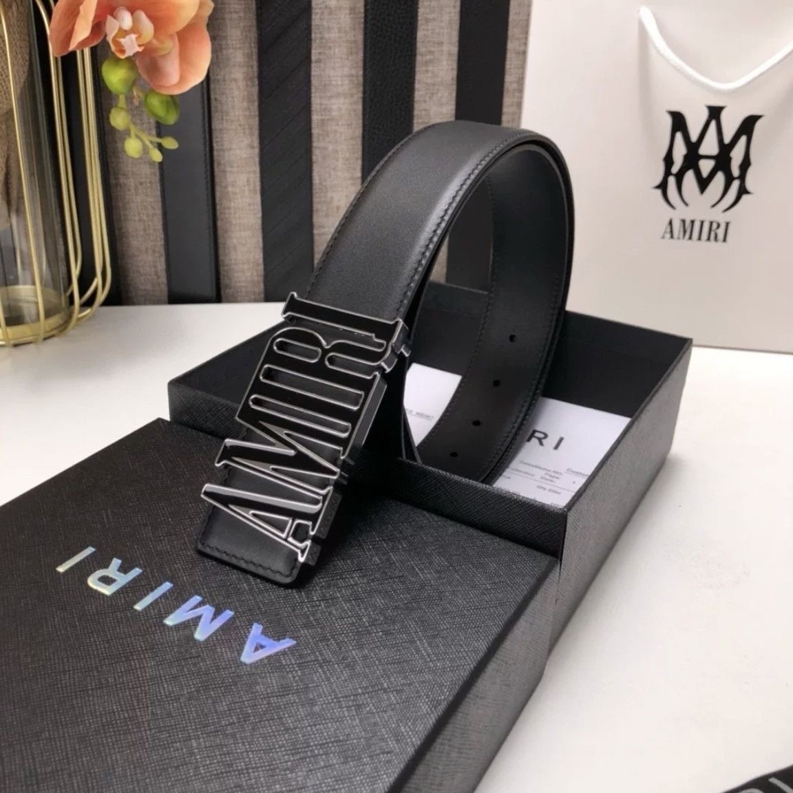 Amiri letters Logo Belt 4 Styles