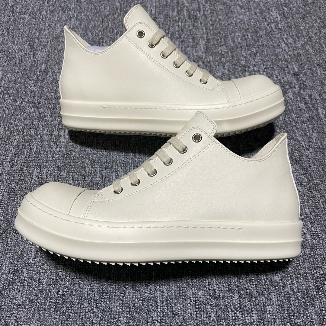 Rickowens all white low shoes