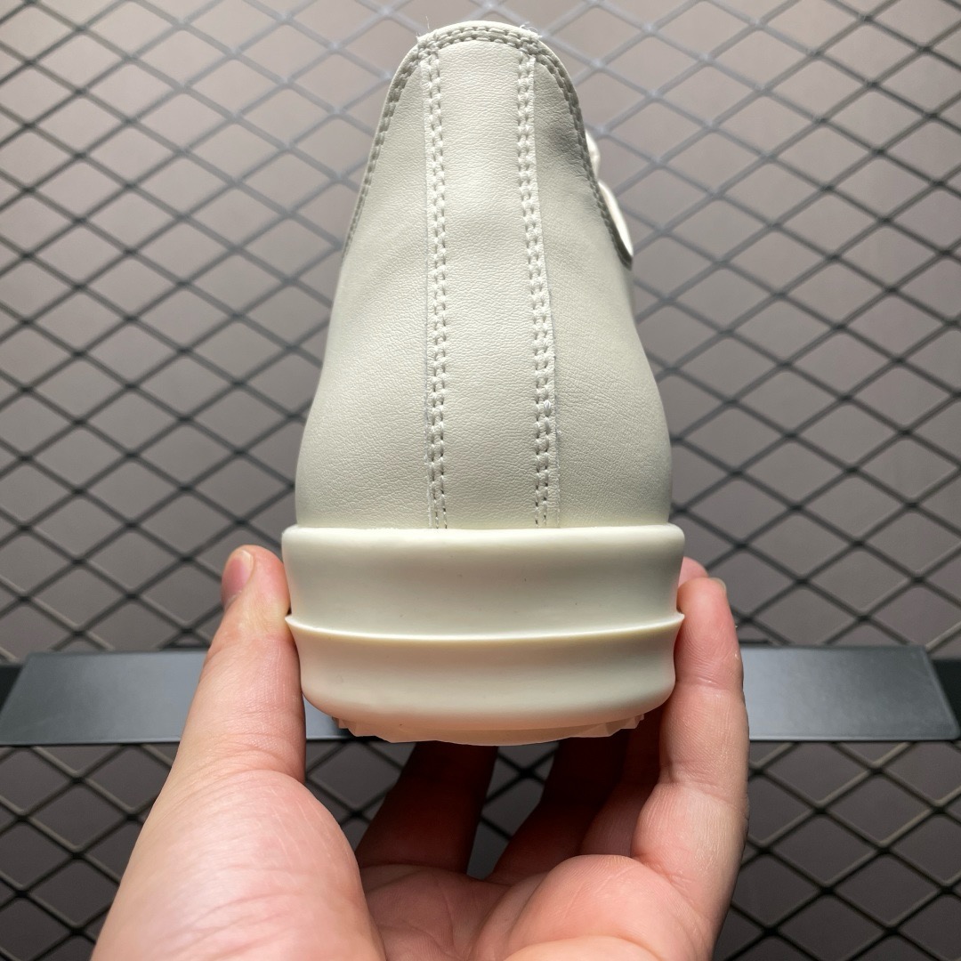 Rickowens all white low shoes