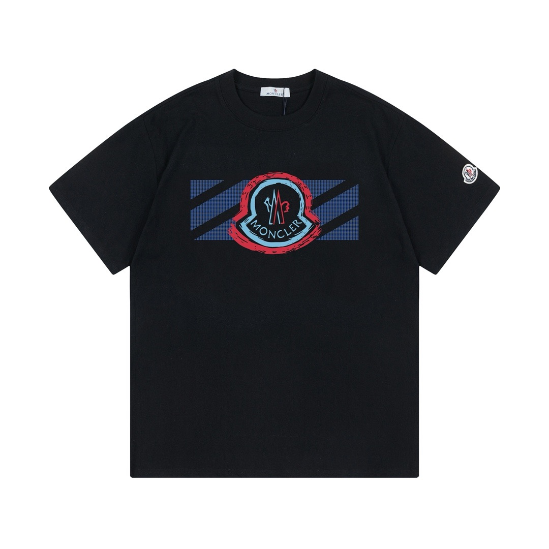 Moncler Round Blue logo Tee