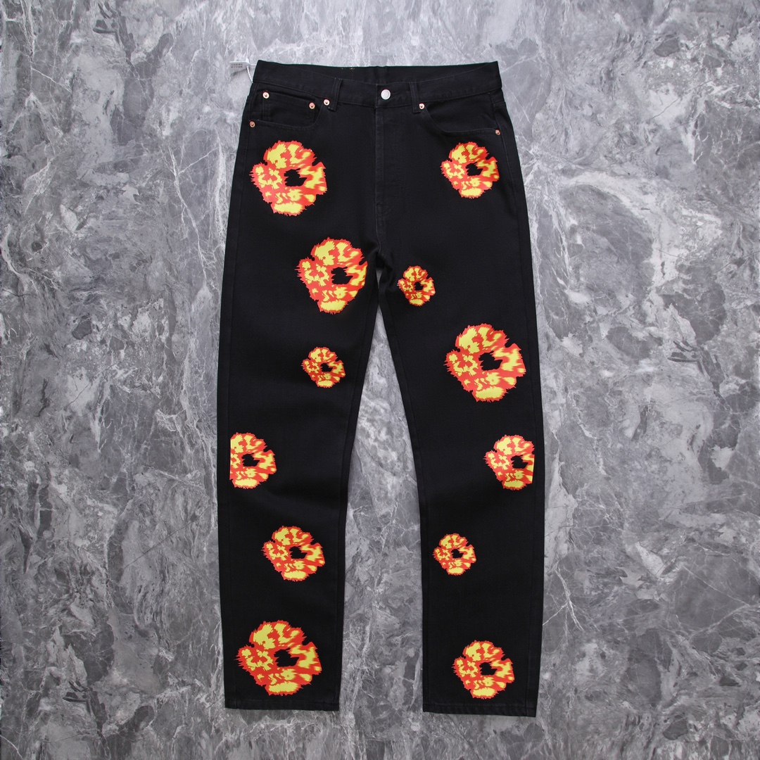 Denim Tear Flame Logo Jeans 2 Colors