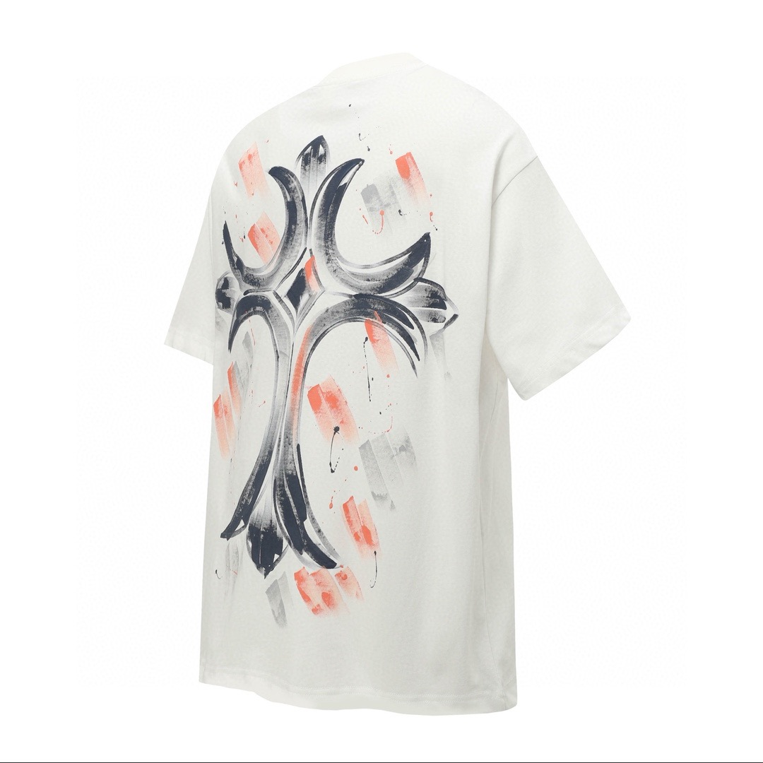 Chrome Hearts Hand drawn printing Logo Tee