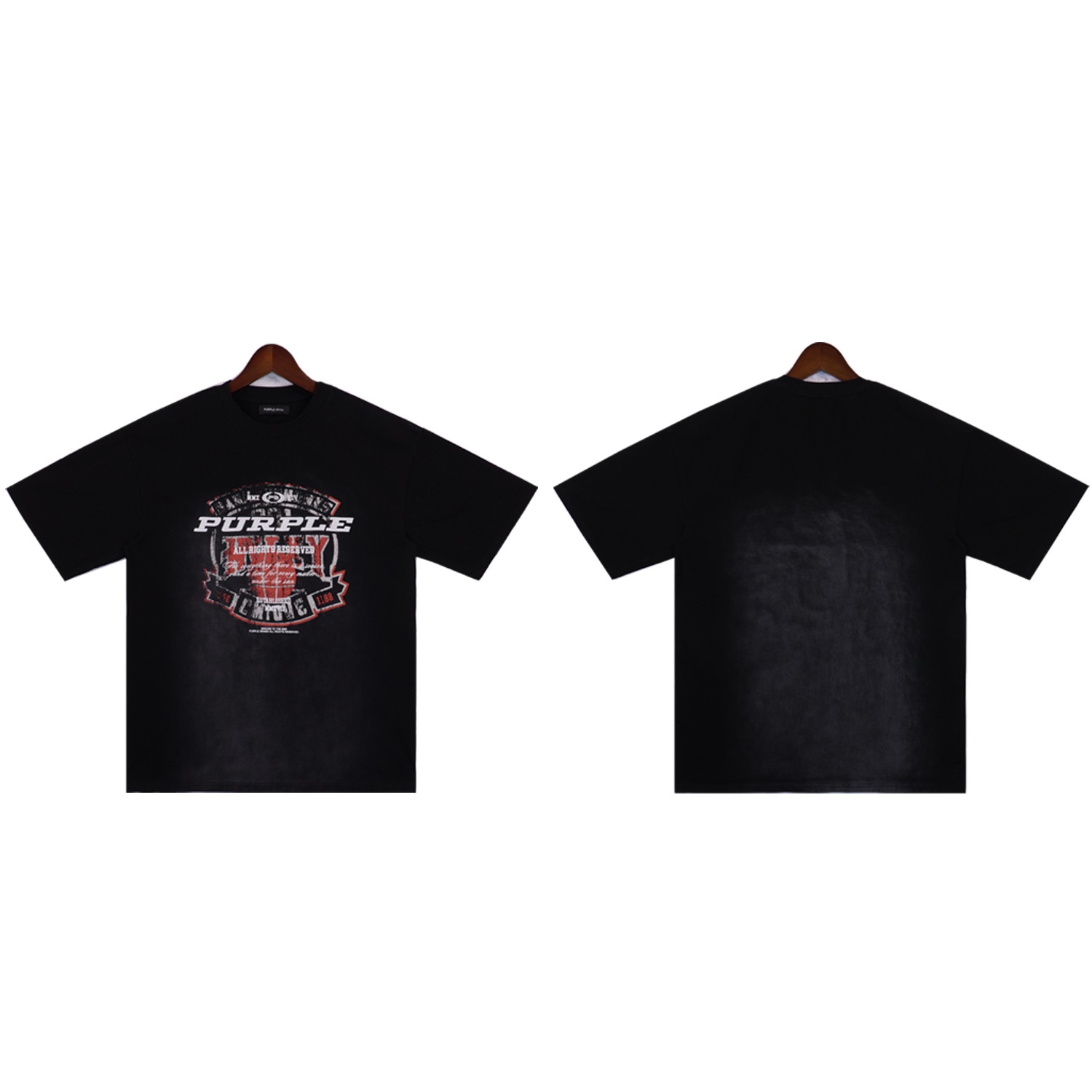 purple brand Logo 2 colors tee