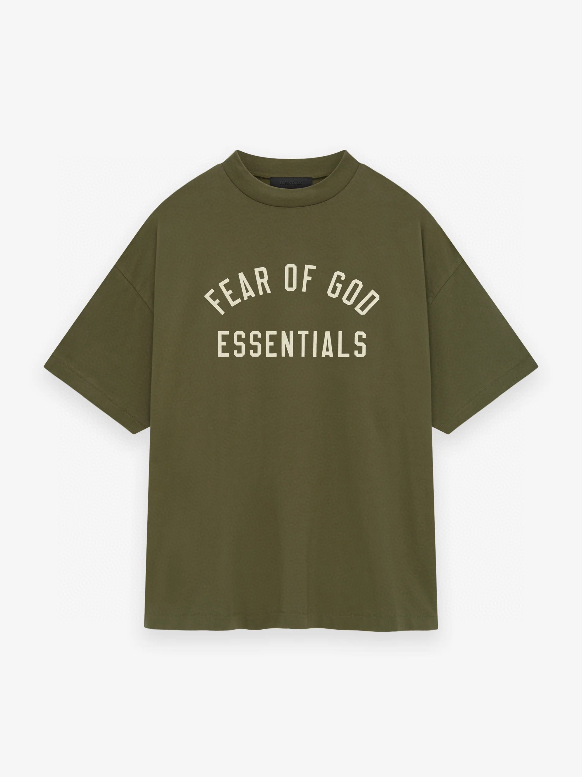 1:1 Best Quality Fear of God ESSENTIALS Fall 24 Back to School Tee Olive